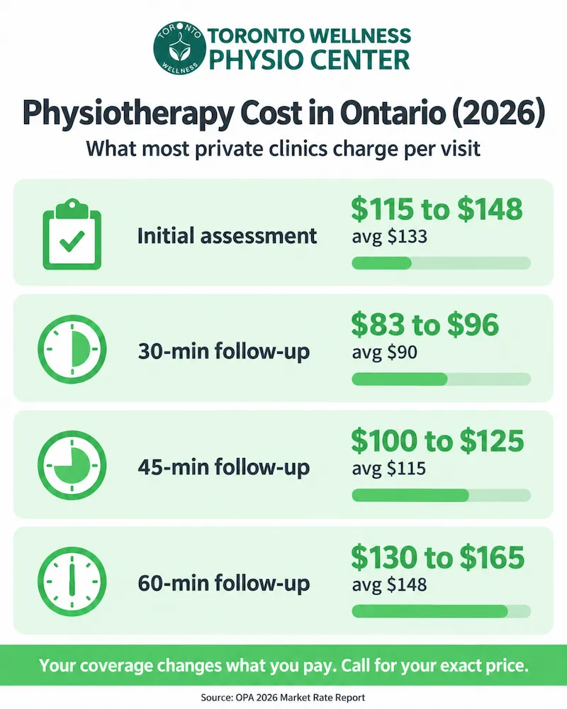 How Much Does Physiotherapy Cost? 1 physiotherapy cost in Ontario